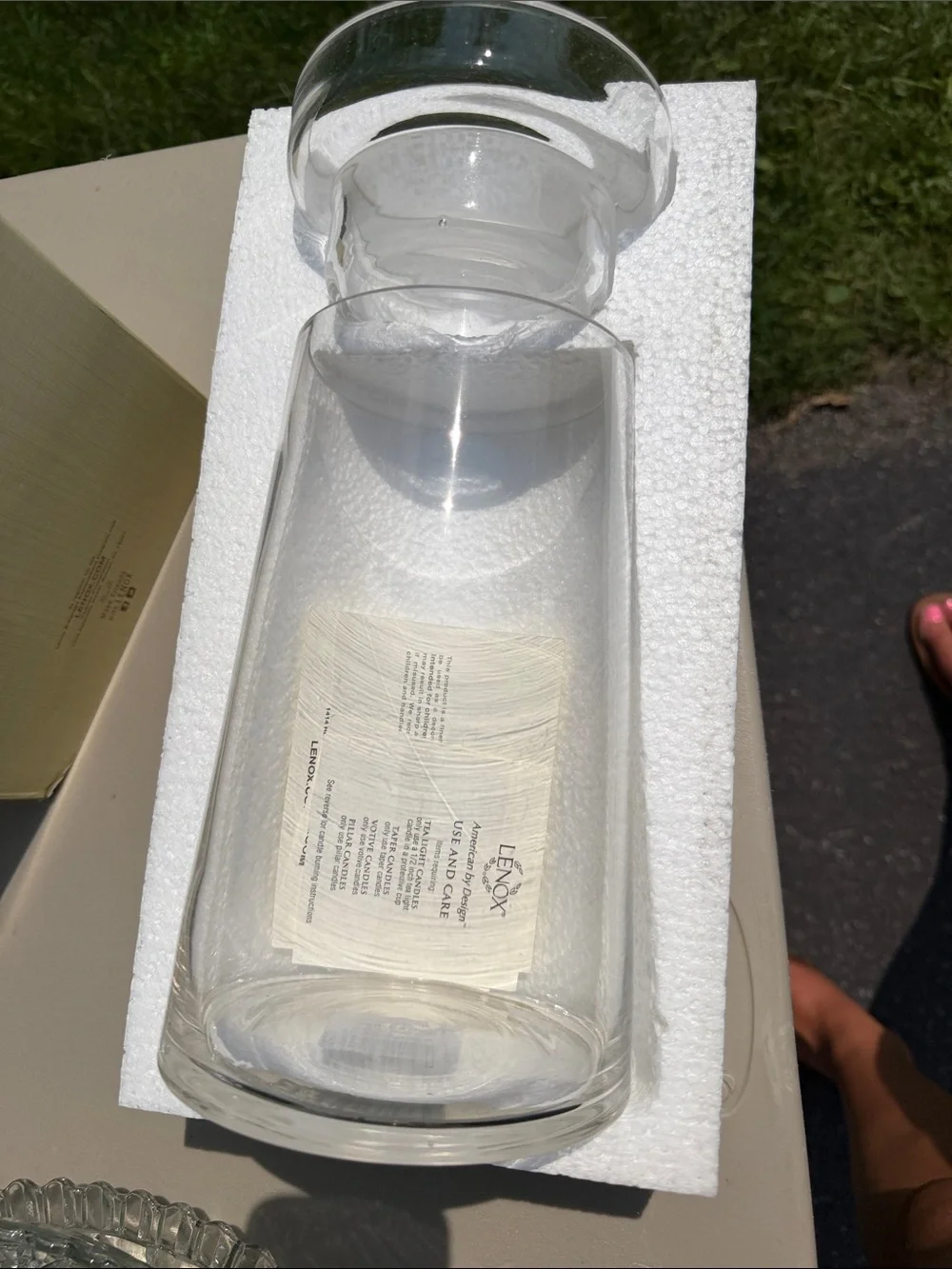 Lenox Clear Glass Decorative Hurricane Vase